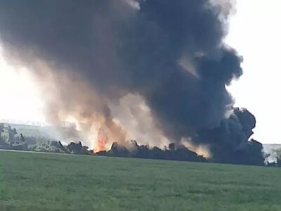 Motorista registra fumaça vinda de acidente na BR-163. Foto: Direto das Ruas