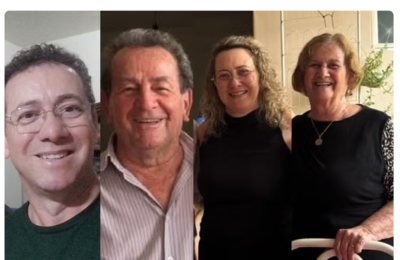 Da esquerda para a direita: Sergio Doná; os pais dele, José Doná e Natalina Petrelini Doná; e a irmã, Ana Maria Doná Marques.  Foto: Redes sociais.
