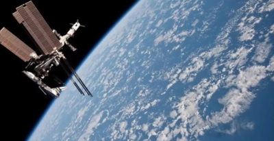 Estação Espacial Internacional, com a sigla em inglês ISS (Reprodução, NASA)