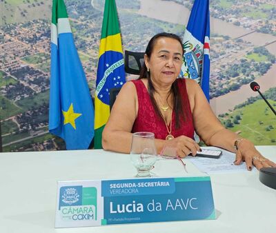 Vereadora Lúcia da AAVC. Foto: Valdeir Simão/Diário X 