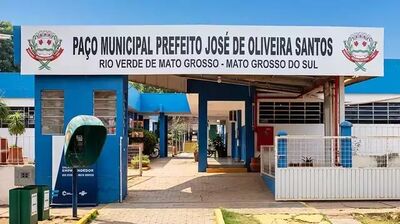 Fachada da prefeitura de Rio Verde de Mato Grosso, na região norte de MS. Foto: Reprodução