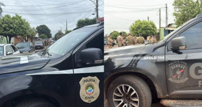 Policiais do Garras e de outras unidades. (Reprodução, Polícia Civil)