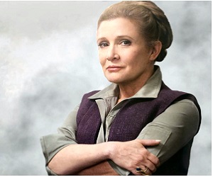 Atriz Carrie Fisher (Princesa Leia em Star Wars - O Despertar da Força / 2015)