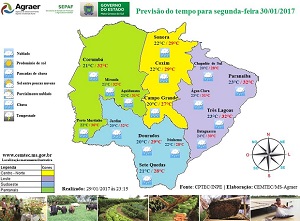 Confira o mapa meteorológico