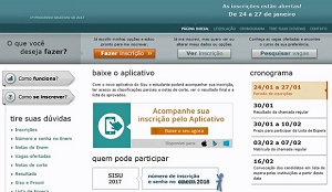 As inscrições para o Sisu do primeiro semestre de 2017 vão até 27 de janeiro