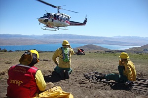 Combate aos incêndios florestais no Chile em 2011