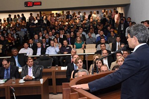 Professor Rinaldo discursou em nome da bancada de situação