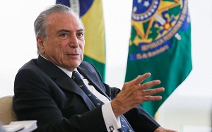 O presidente Michel Temer, durante reunião no Planalto, nesta sexta (3)