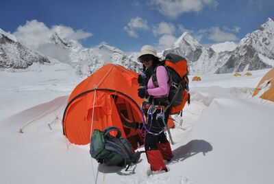 A alpinista Anshu Jamsenpa em foto de arquivo