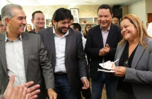 Reinaldo, Wilton Acosta (presidente da Funtrab) e Ricardo Senna (Semagro) na abertura da Semana do Trabalhador