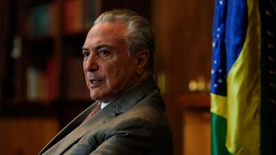 O presidente Michel Temer, durante entrevista à Rede Vida