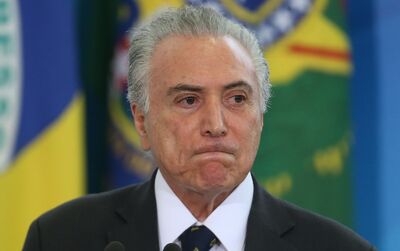 O presidente Michel Temer em foto de 7 de março de 2017