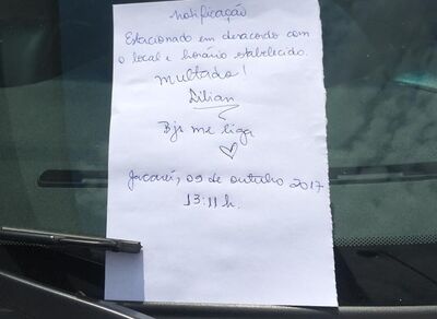 Moradora multa carro da Prefeitura de Jacareí