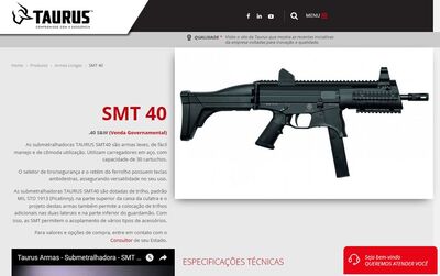 Arma exibida em site da Taurus mostra qual sua utilidade