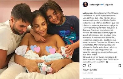 Ivete postou foto com filhos e marido em rede social nesta terça-feira (20)