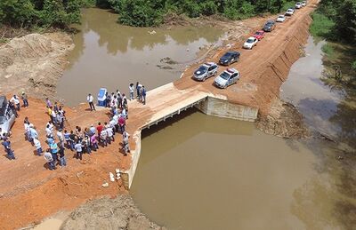 Inauguração da ponte sobre o Rio Pintado, entre Porangatu e Novo Planalto: parcerias