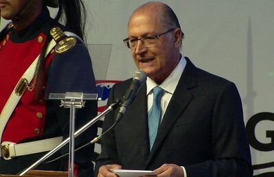 Geraldo Alckmin em cerimônia de transmissão de cargo de governador
