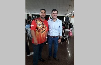 Festeiro de Campo Grande Leopoldo Nery e o pré-candidato a deputado estadual Jamilson Name (PDT)