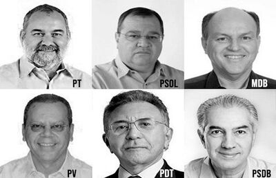 Os seis candidatos ao governo de MS em fotos do TSE.