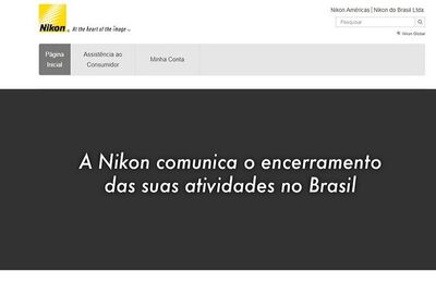 Nikon anunciou em página o encerramento das atividades no Brasil