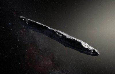 Impressão artística do Oumuamua