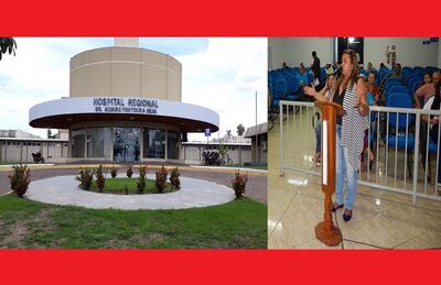 Hospital Regional de Coxim e a vereadora Lucia da AAVC.