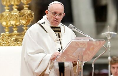Papa Francisco fala durante missa no domingo 16 de novembro de 2018