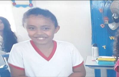 Débora, de 8 anos, morreu durante o acidente em Serra Talhada