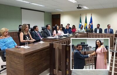 Dr. Jucelino da Rocha passa a presidência da OAB de Coxim para a Dra. Valéria Oliveira