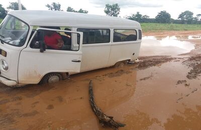 Estradas na região do Barranco Vermelho estão em péssimas condições de trafegabilidade