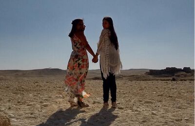 Andreia e a filha Mayara já conheceram o Egito