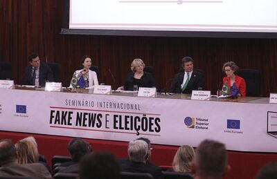 Cerimônia de abertura do Seminário Internacional Fake News e Eleições, no TSE