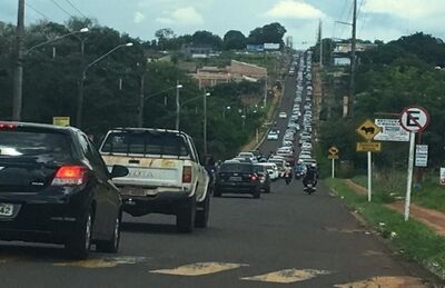 Congestionamento na Avenida Tamandaré, em Campo Grande