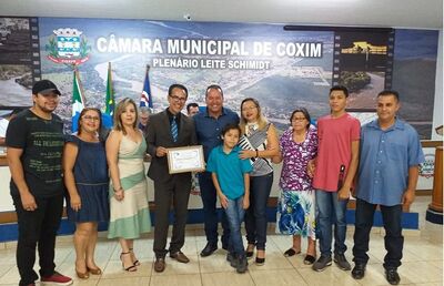 Vereador Mecias Alves com o professor Nildo Campos, familiares e amigos