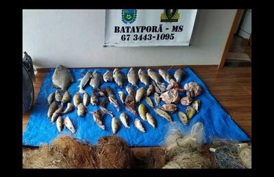 Pescado apreendido em 26 de dezembro no município de Batayporã