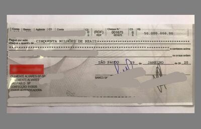 Homem foi preso após tentar descontar cheque falso de R$ 50 milhões, em Curitiba