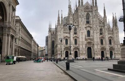 Milão, capital da Lombardia, onde o avanço da doença foi mais acentuado na Itália