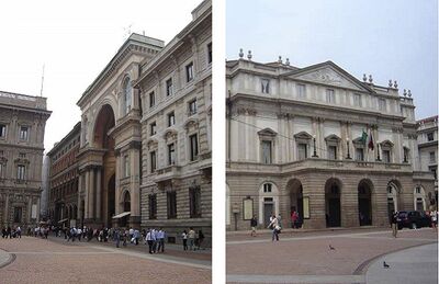 Galleria Vittorio Emanuele II e Teatro alla Scala em Milão