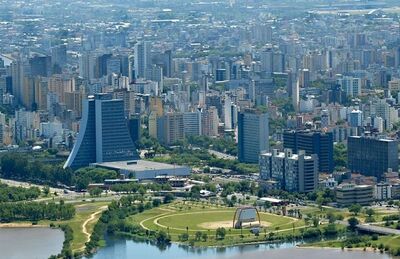 Vista aérea da cidade de Porto Alegre/RS