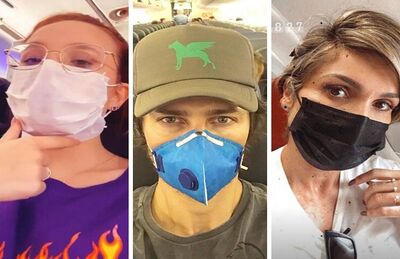 Famosos aparecem usando máscaras de proteção contra o coronavírus