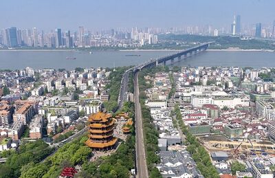 Um vista de Wuhan, na Província de Hubei, no centro da China