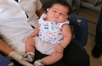 Bebê de quase 6 kg nasceu na Santa Casa em Campo Grande