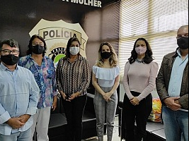 Equipe da Secretaria de Assistência Social de Coxim visita a Casa da Mulher Brasileira na capital. Fotos: Divulgação PMC