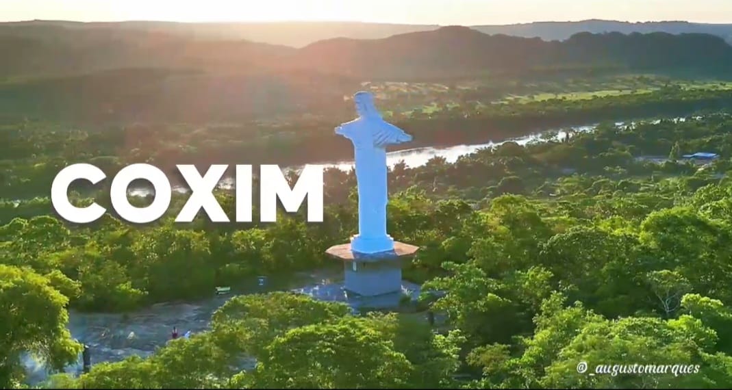 Cristo Redentor do Pantanal, um dos pontos turísticos de Coxim. Foto: Reprodução vídeo de Augusto Marques.