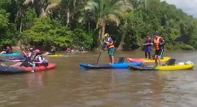 Todo o percurso é feio em caiaques. Foto: Arquivo Pessoal