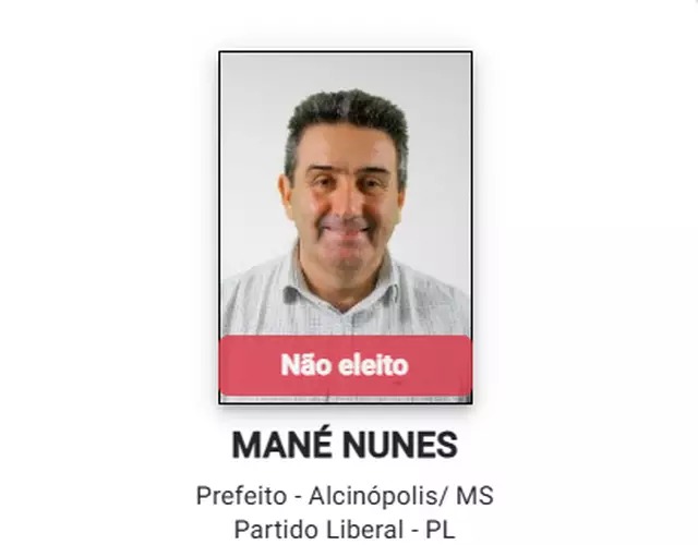 Manoel Nunes foi candidato em 2024 a prefeito de Alcinópolis. Foto: Reprodução