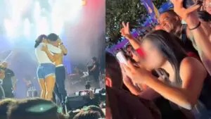 Rapaz aceita proposta de cantor e trai namorada por R$ 1 mil no palco de show em MS. Foto: Reprodução rede social 