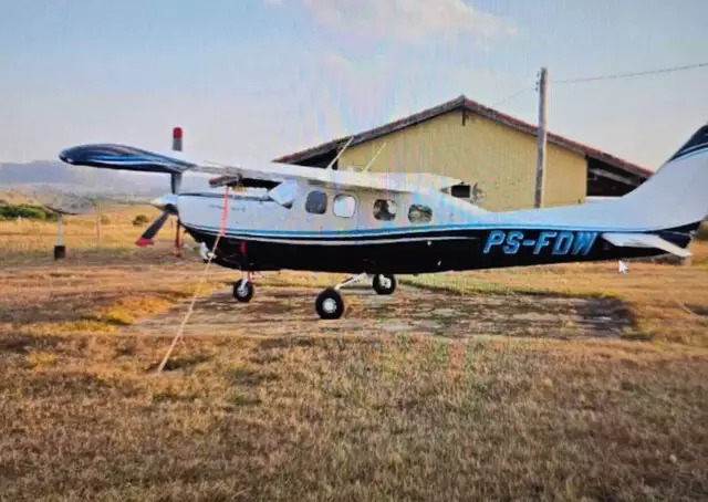 Aeronave pilotada por Ramiro esta manhã. Foto/Arquivo familiar