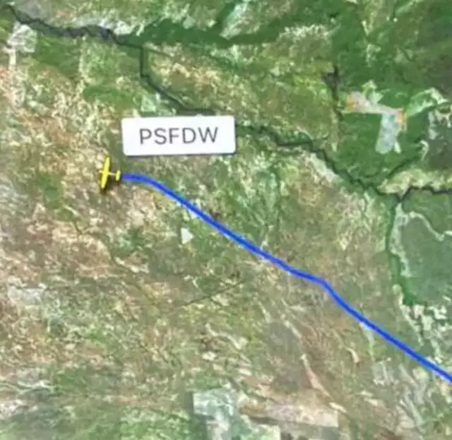 Último registro da aeronave no radar foi entre MT e MS. Foto/Reprodução