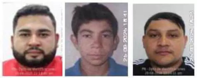 Virgilio (à esquerda), Rodrigo (centro) e Aldo, os três mortos a tiros em Ponta Porã. Foto: Reprodução